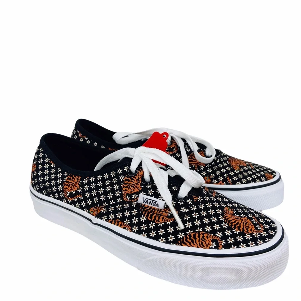 Vans Authentic Tiger Floral Womens 7 Black